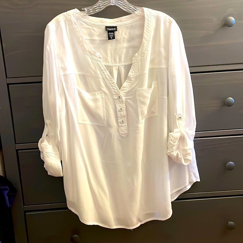 Torrid White Blouse